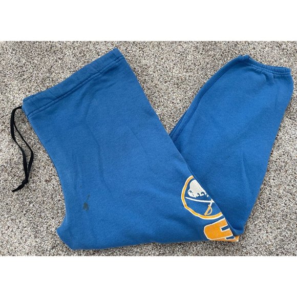 Vintage 90s Mens Large Buffalo Sabres NHL Hockey Logo 7 Drawstring Sweatpants - Picture 8 of 11